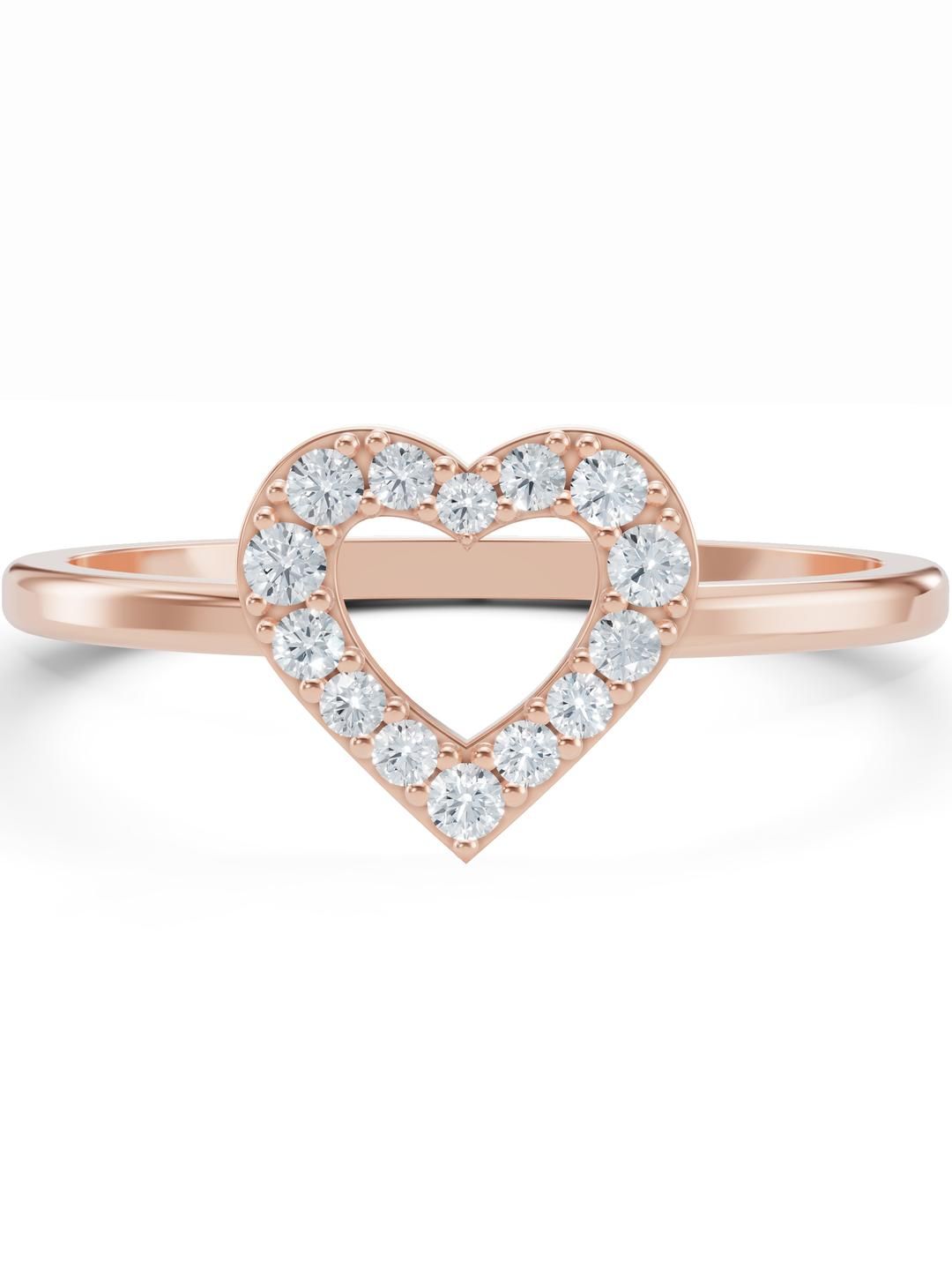 Wondr Diamonds Rose Gold Plated Certified 14 Kt Lab Grown Diamond Ring-picture-42