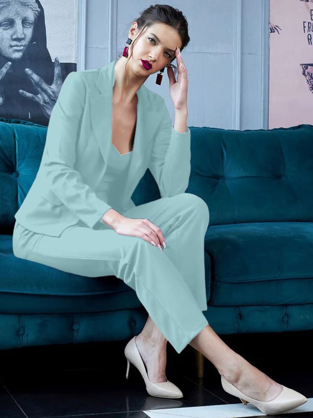 Mast & Harbour V-Neck Sleeveless Top With Trousers Co-Ords-picture-20