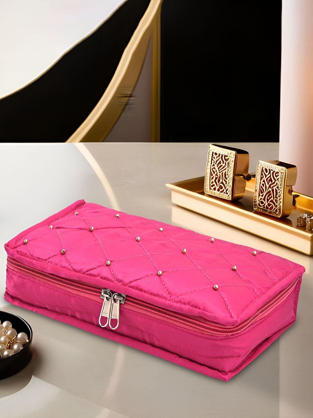 Aura Pink Set of 1 Regular Jewellery Organiser Organisers-picture-28