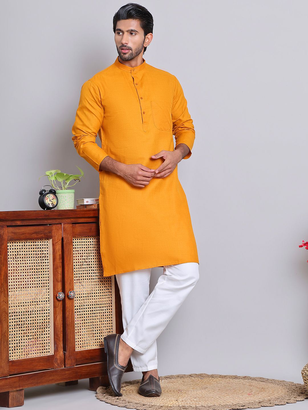 Jompers Men Solid Kurta with Pyjama-picture-13
