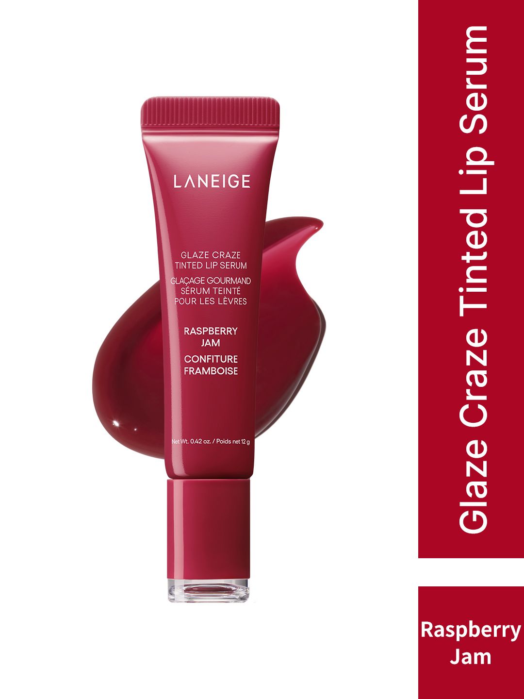 LANEIGE Glaze Craze Tinted Lip Serum with Argan Ceramides 12g - Rasberry Jam-picture-30