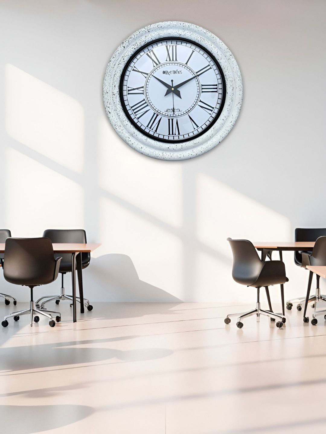 OLIVE TREE White & Black Printed Wall Clock-picture-2