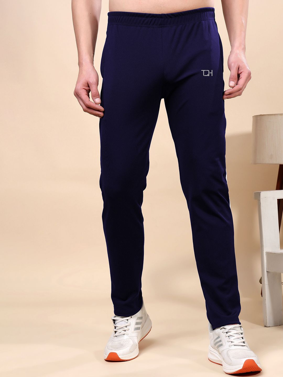 TQH Men Striped Mid-Rise Track Pants-picture-49