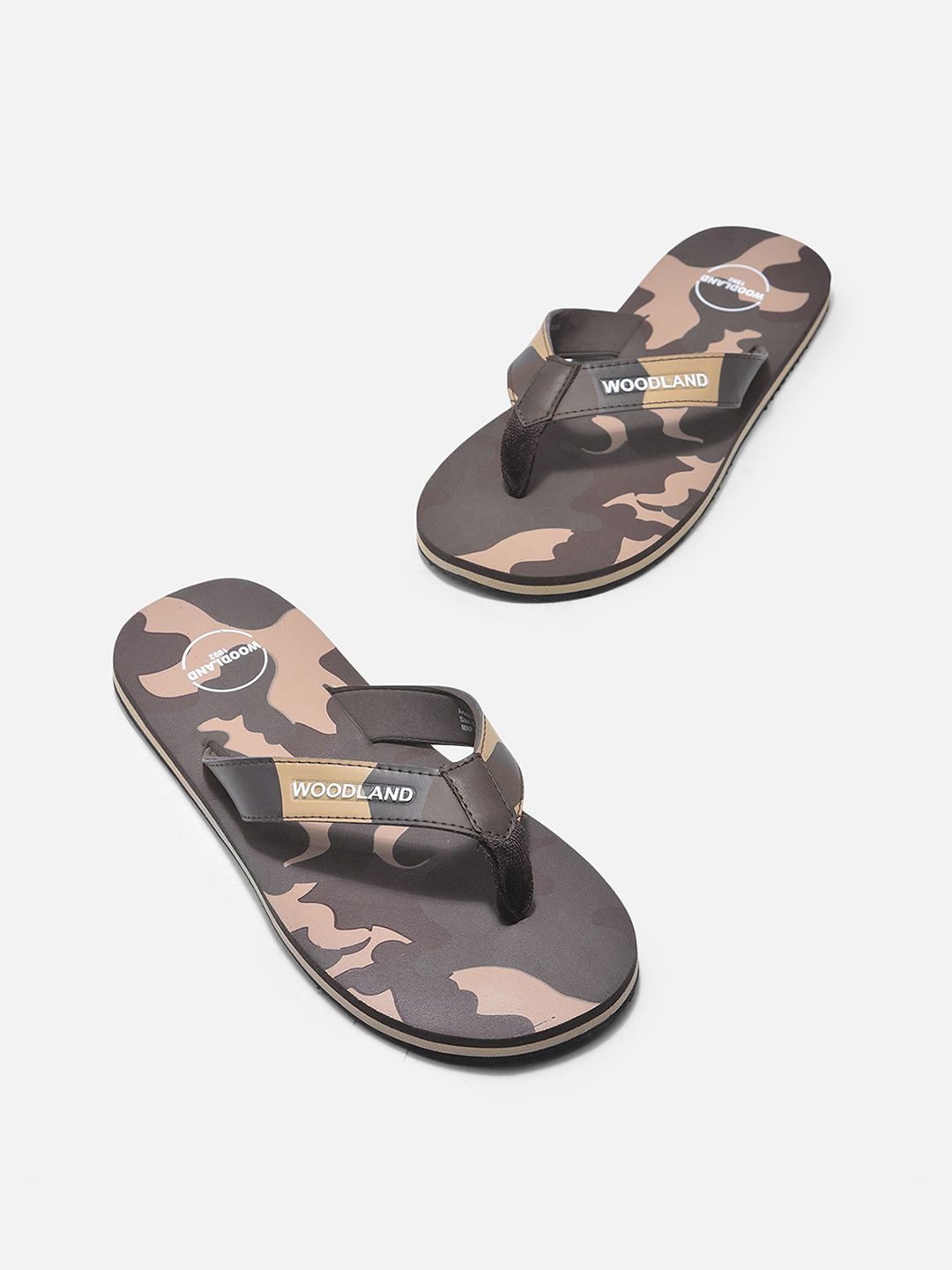 Woodland Men Printed Thong Flip-Flops-image-11