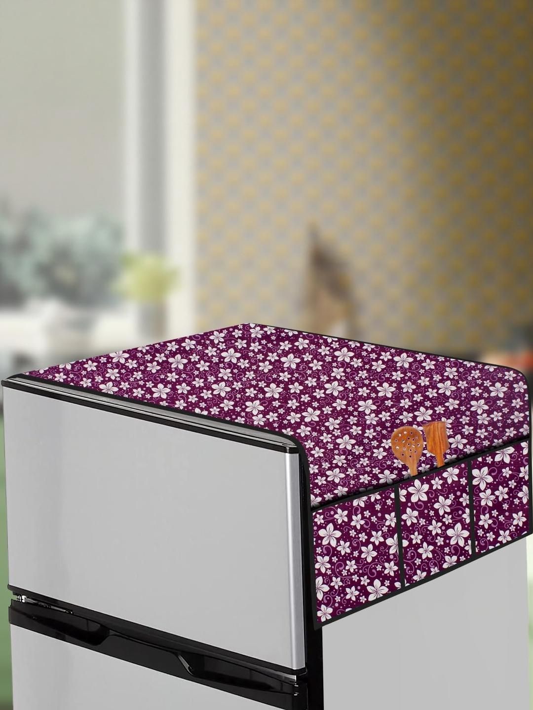 The Furnishing Tree Purple Plastic Refrigerator Cover-picture-12