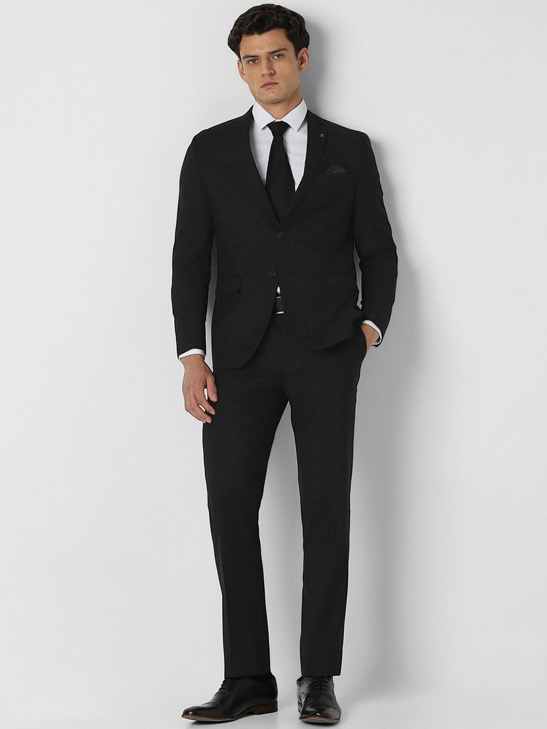 Van Heusen Slim-Fit Single-Breasted Two-Piece Suits-image-23