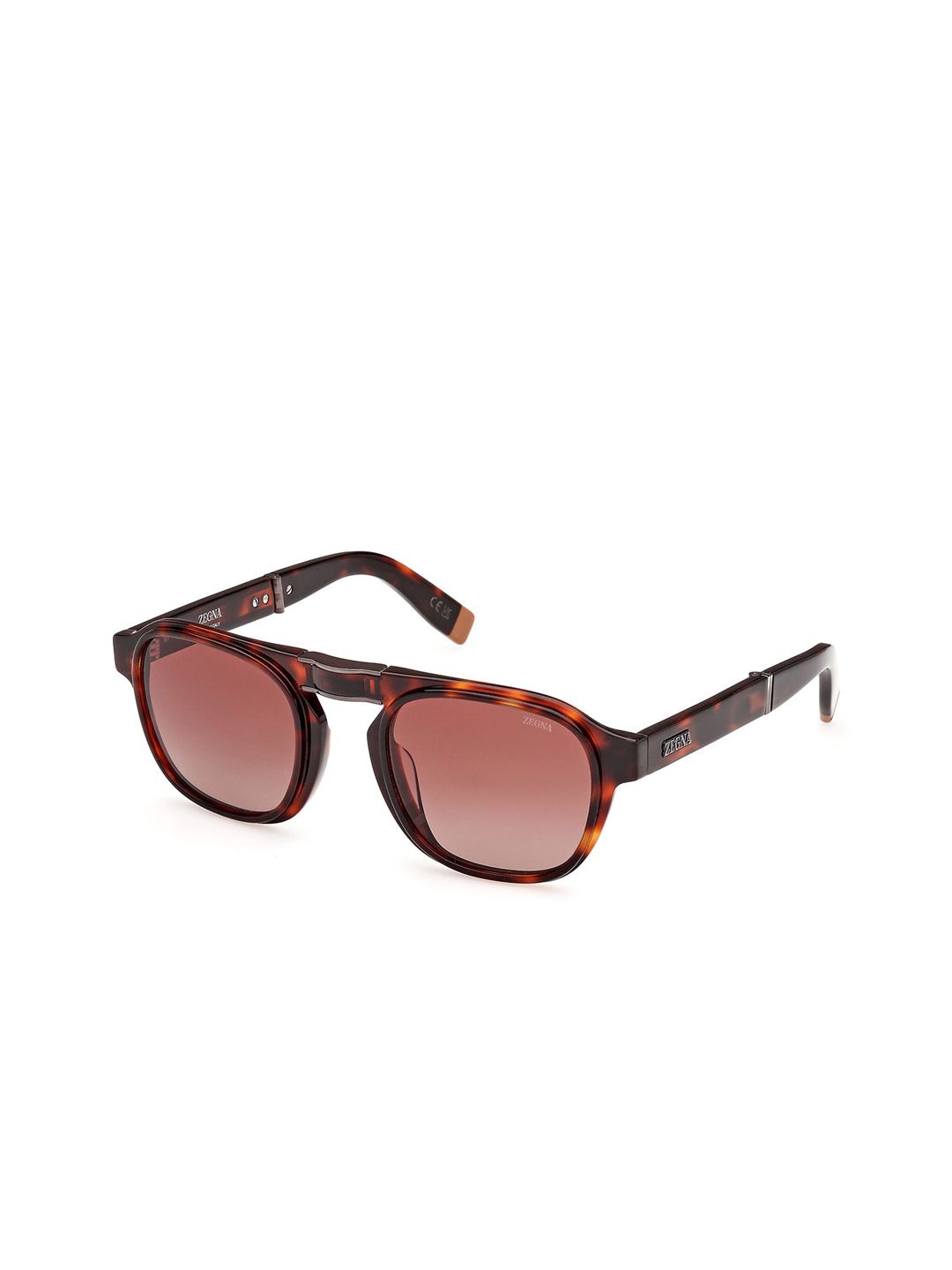 Ermenegildo Zegna Men Square Sunglasses with UV Protected Lens EZ0215 53 54H-image-20