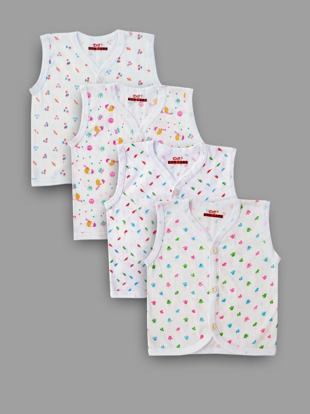 DON CARE Kids Pack of 4 Printed V-Neck Cotton Innerwear Vest-picture-15