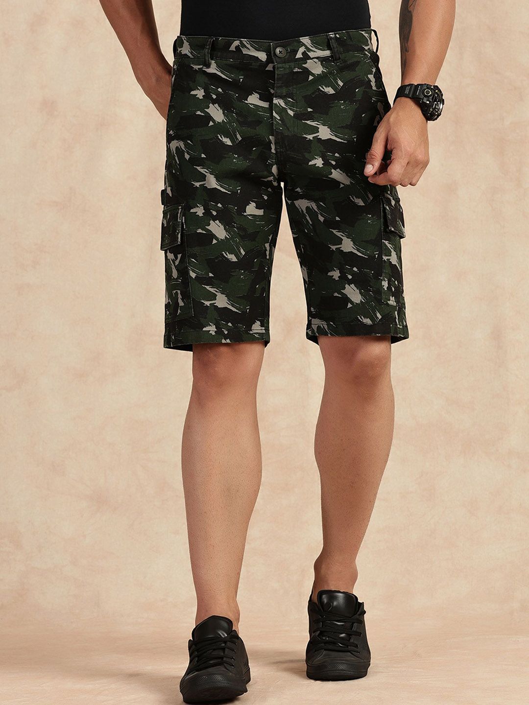 Thomas Scott Men Camouflage Printed Cargo Shorts-picture-13