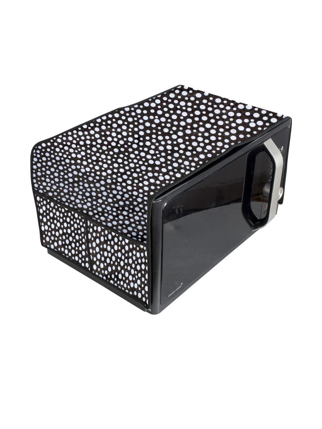 The Furnishing Tree Waterproof & Dustproof PVC Microwave Oven Top Cover with 4 Utility Pockets Polk-picture-22