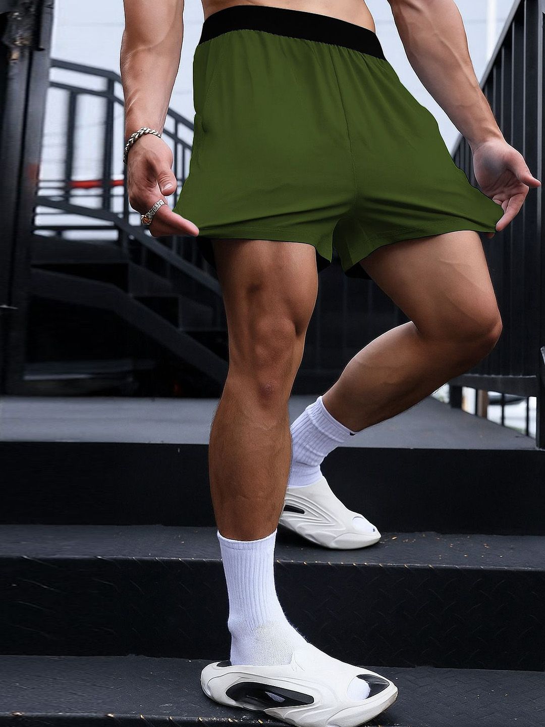 culish Men Regular Fit Mid-Rise Rapid-Dry Running Sports Shorts-picture-25