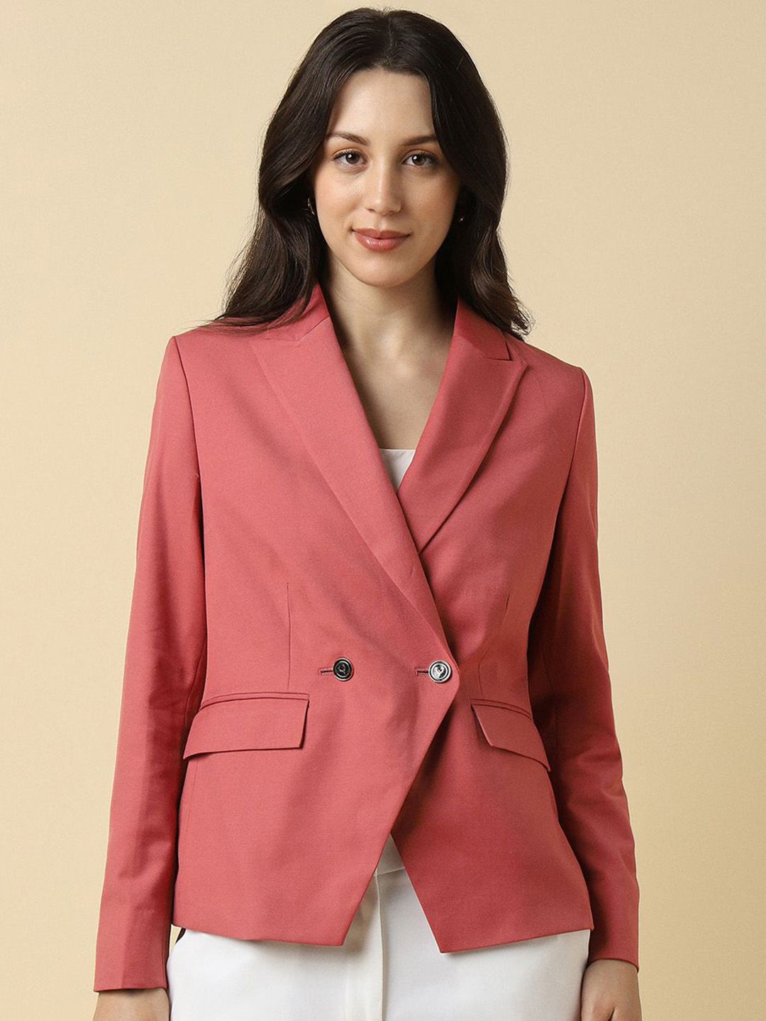 Allen Solly Woman Double Breasted Formal Blazer-picture-31