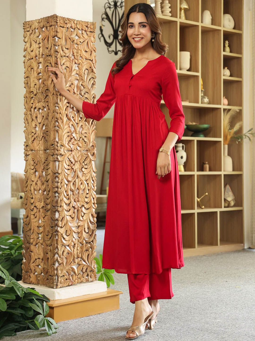 KALINI A-Line Kurta With Trouser