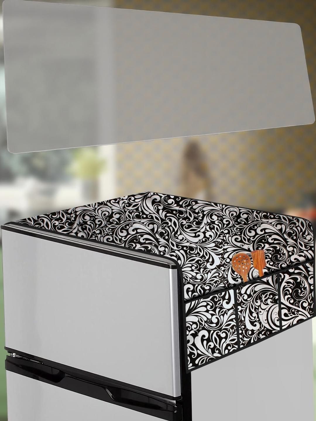 The Furnishing Tree Black Printed Refrigerator Cover-picture-26