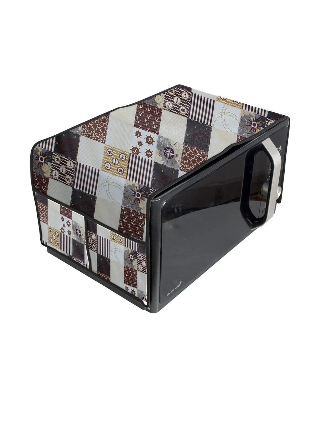 The Furnishing Tree Waterproof & Dustproof PVC Microwave Oven Top Cover with 4 Utility Pockets Comp-picture-13