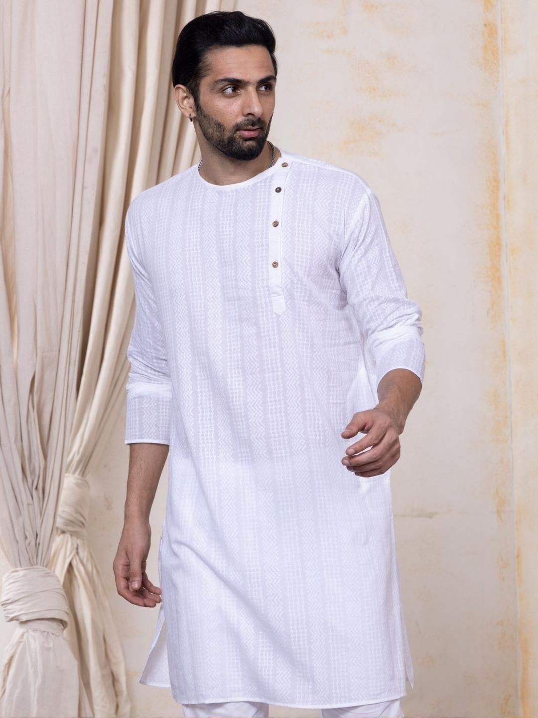 Tura Turi Men White Kurtas-picture-43