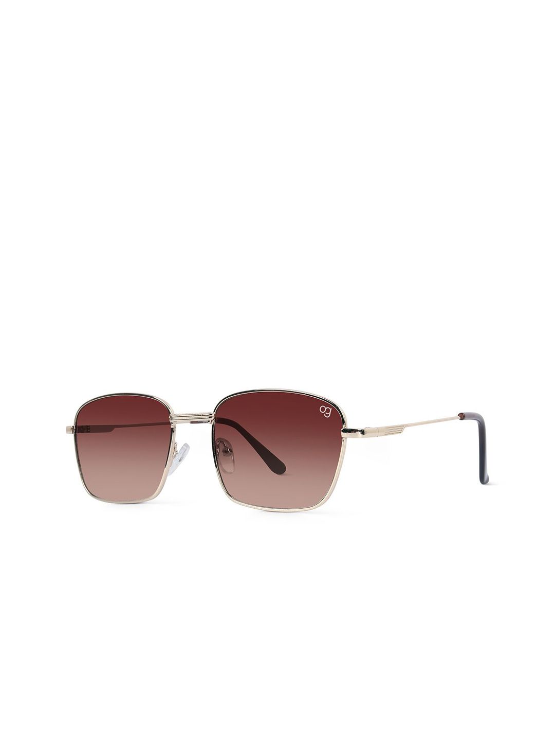 Woggles Unisex Brown Lens & Gold-Toned Rectangle Sunglasses with-image-28