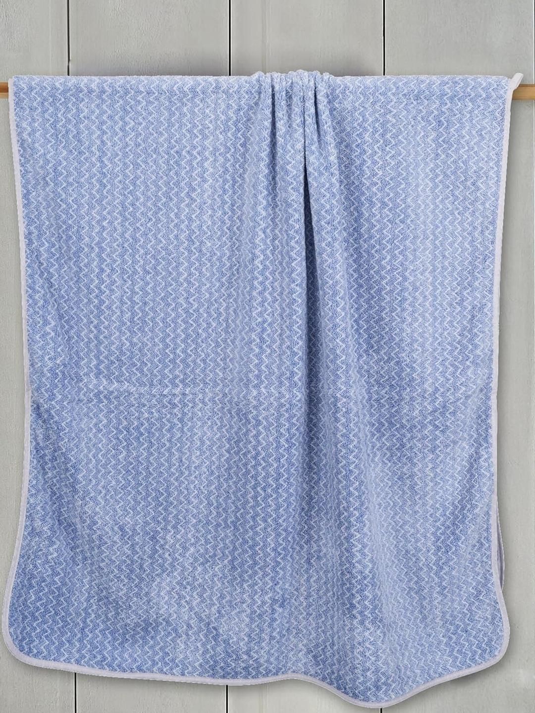 Black Gold Pack of 3 Blue Zigzag Microfiber Hand Towel-picture-48