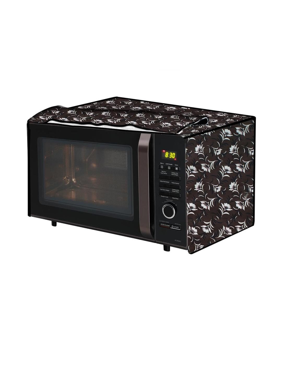 The Furnishing Tree PVC Waterproof Microwave Oven Cover Compatible for LG 21L MC2146BG Floral Patte-picture-41