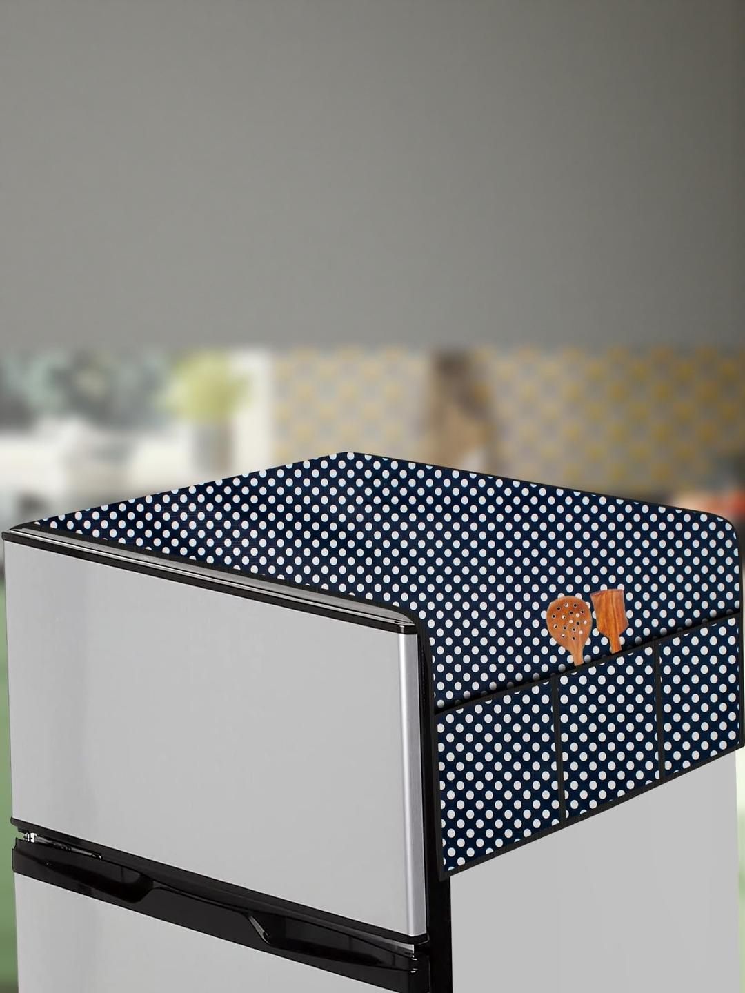 The Furnishing Tree Navy Blue Plastic Refrigerator Cover-picture-33