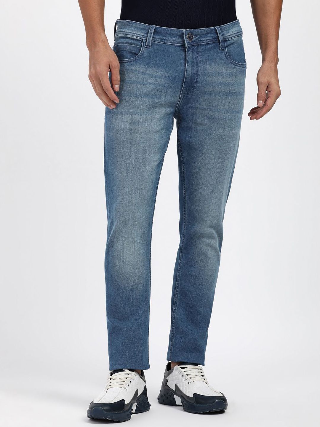 Peter England Casuals Men Slim Fit Mid-Rise Heavy Fade Jeans-picture-26