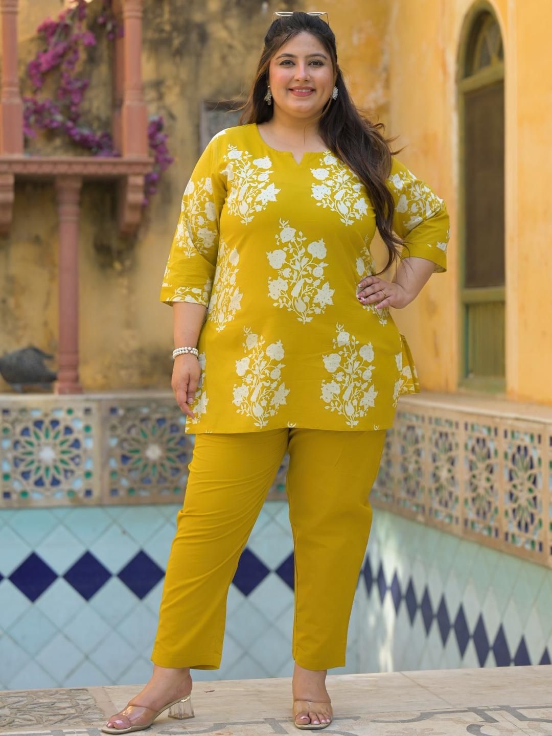 ROPADEMODA Women Plus Size Printed Pure Cotton Co-Ords-picture-22