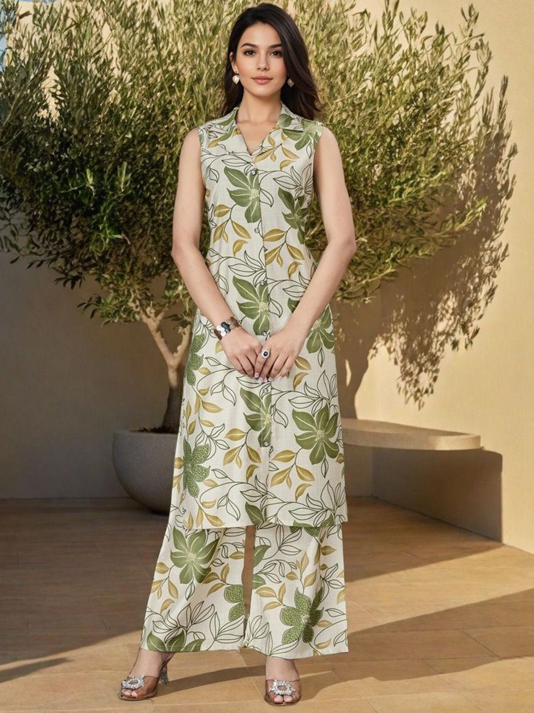 SZN Women Floral Printed Kurta with Palazzo