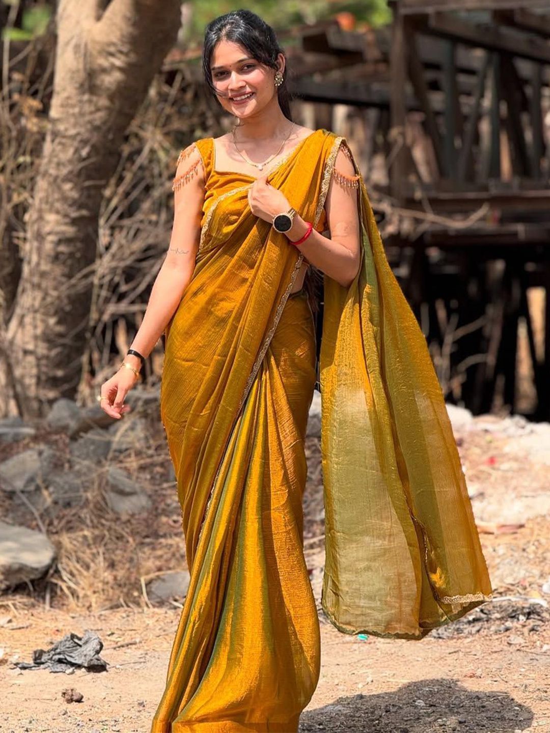 Being Naari Embellished Beads and Stones Saree-picture-15