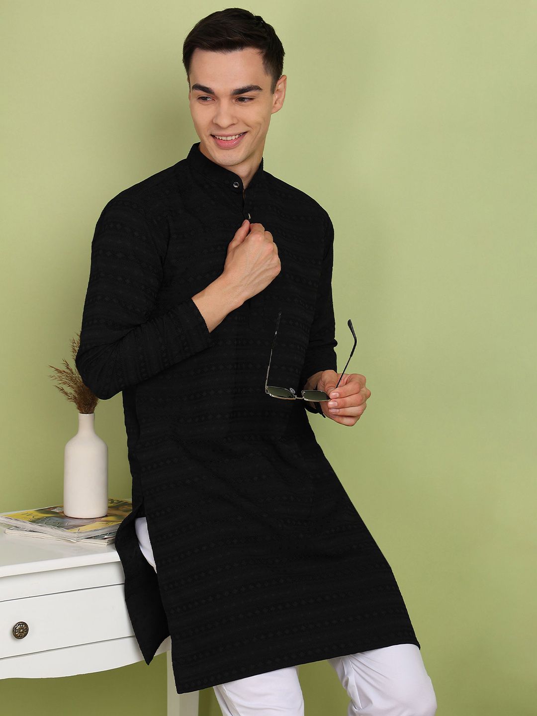 FUBAR Men Embroidered Thread Work Kurta-picture-14