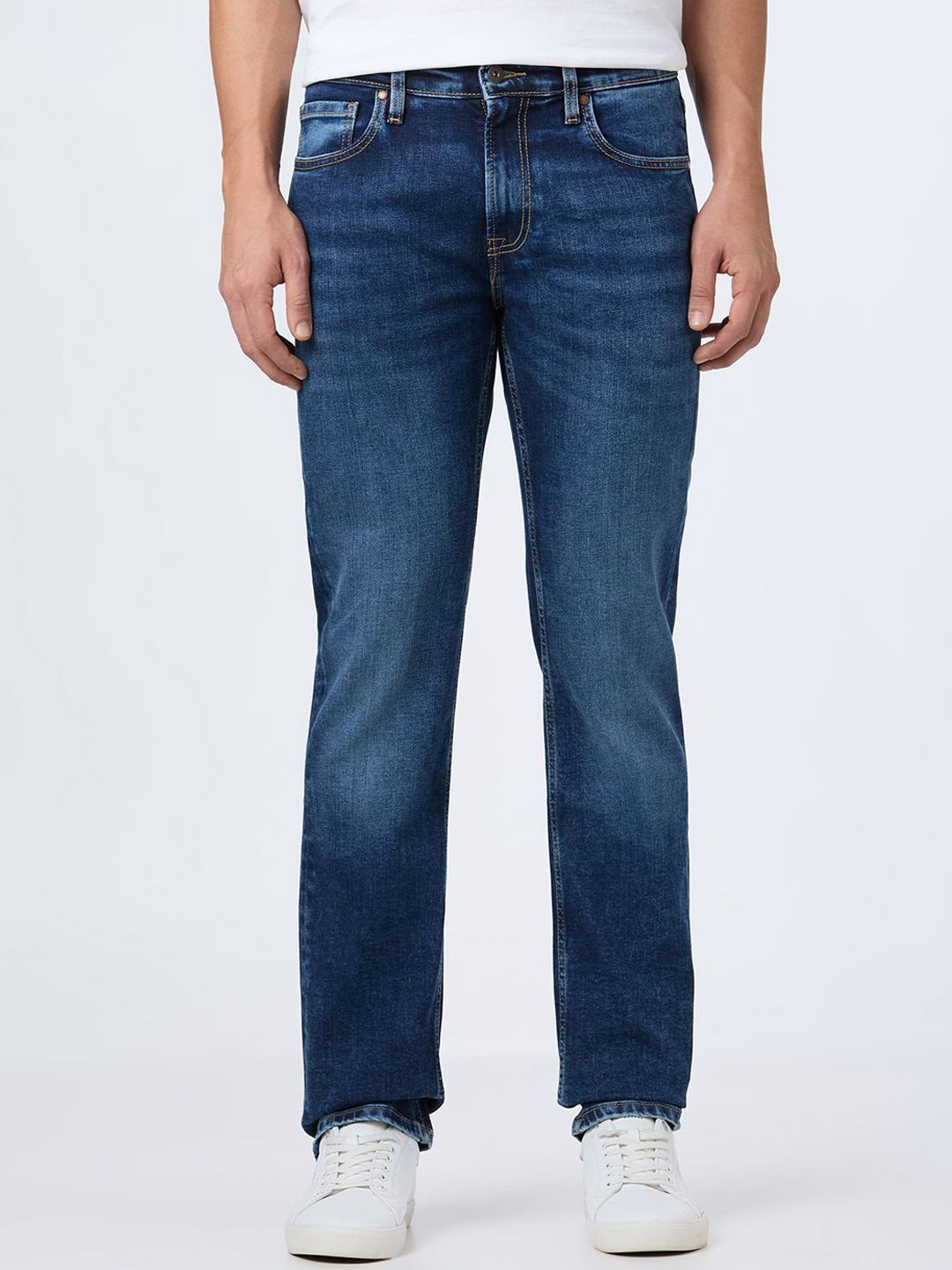 Pepe Jeans Men Holborne Straight Fit Mid-Rise Light Fade Stretchable Jeans-picture-10