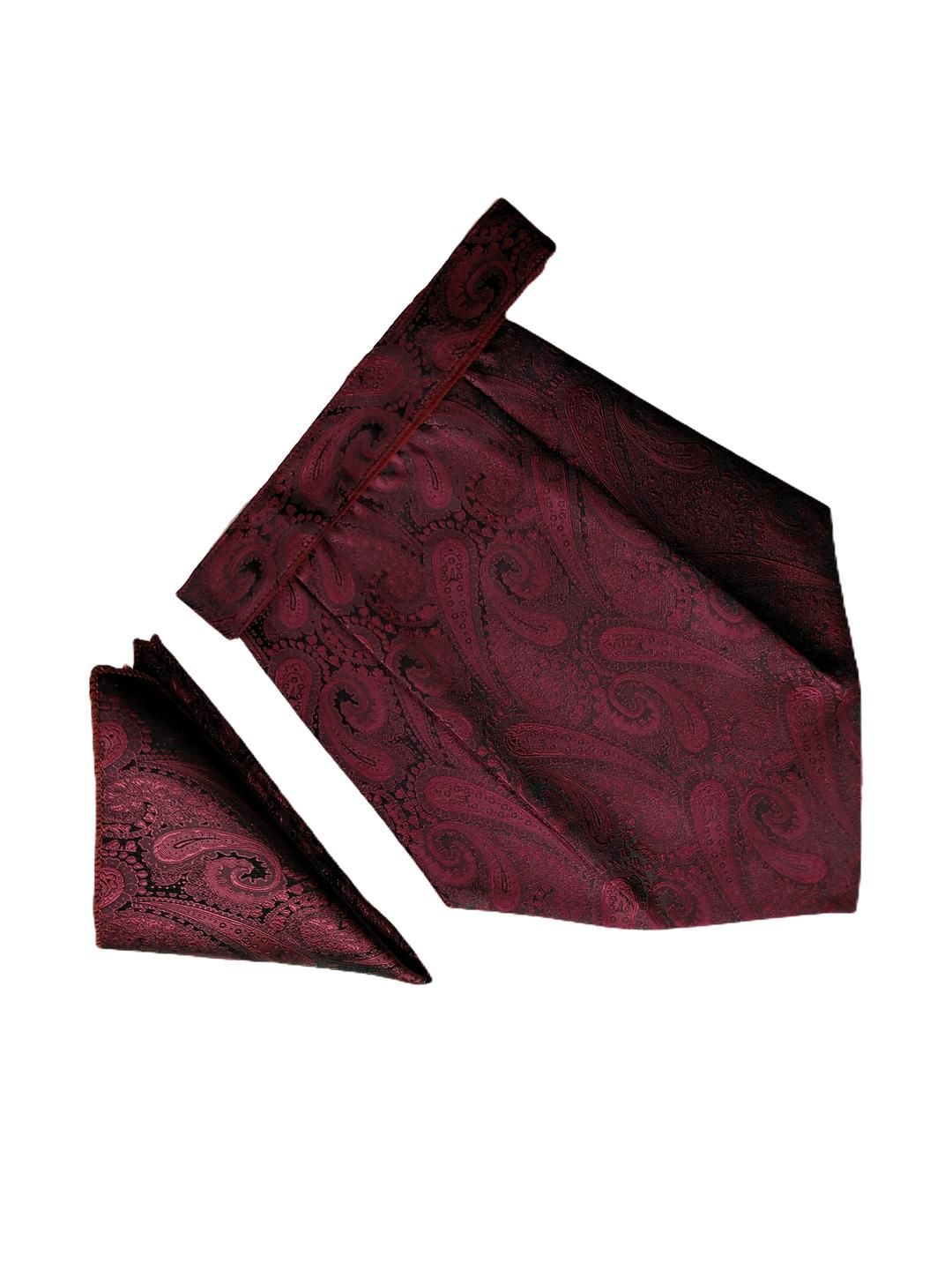 Paisley Design Cravats & Pocket Square Combo-image-2