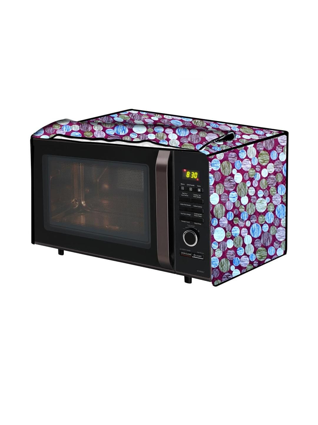 The Furnishing Tree PVC Waterproof Microwave Oven Cover Compatible for LG 21L MC2146BG Abstract Pat-picture-34