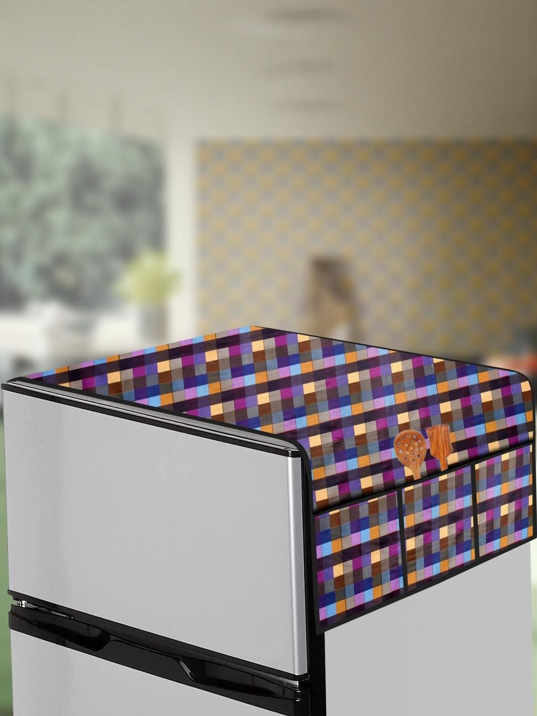 The Furnishing Tree Blue Plastic Refrigerator Cover-picture-32