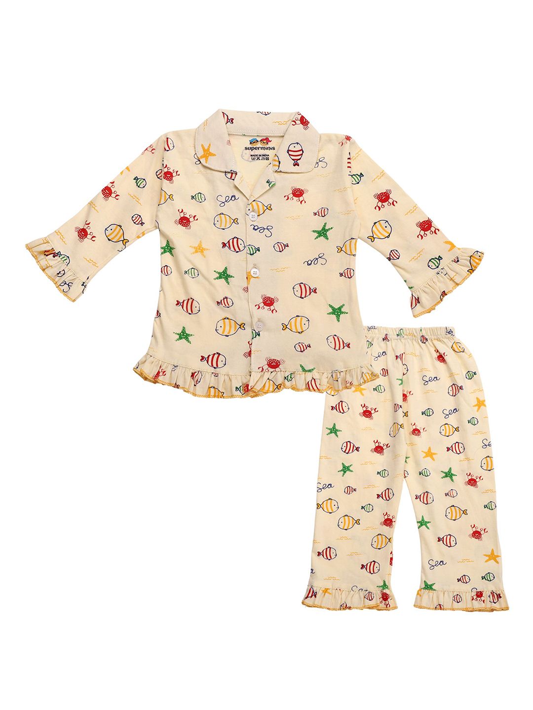 Superminis Girls Graphic Printed Night suit-picture-28