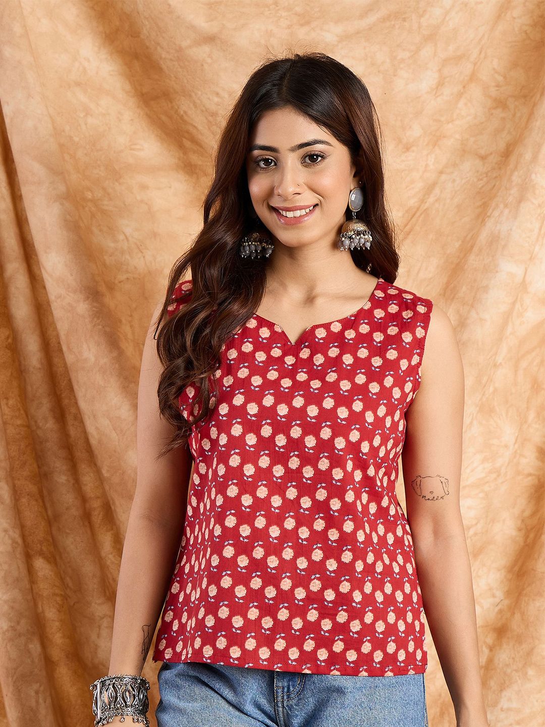 InWeave Women Floral Printed Cotton Top-picture-15