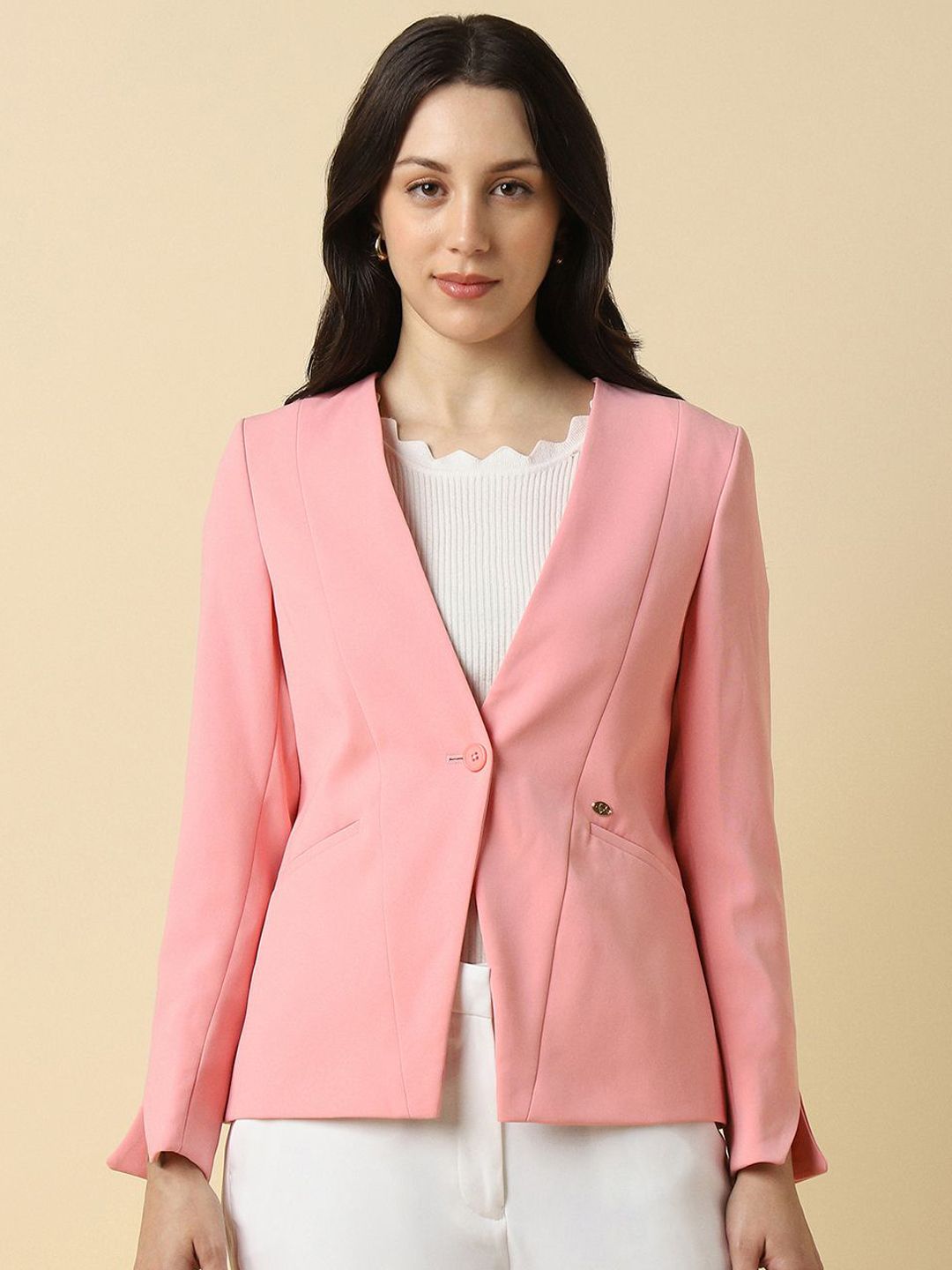 Allen Solly Woman Single Breasted Formal Blazer-picture-30