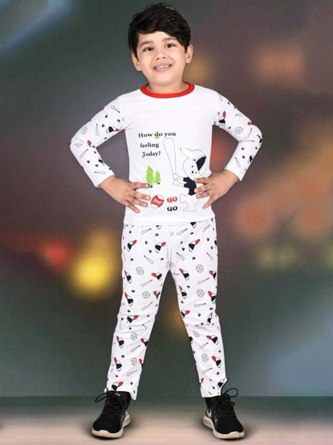 NEW GEN Boys Printed Top with Trousers-image-39
