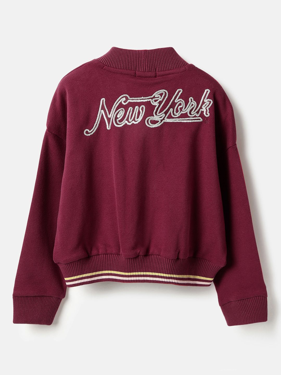 United Colors of Benetton Girls Typography Printed Pure Cotton Cardigan-picture-17