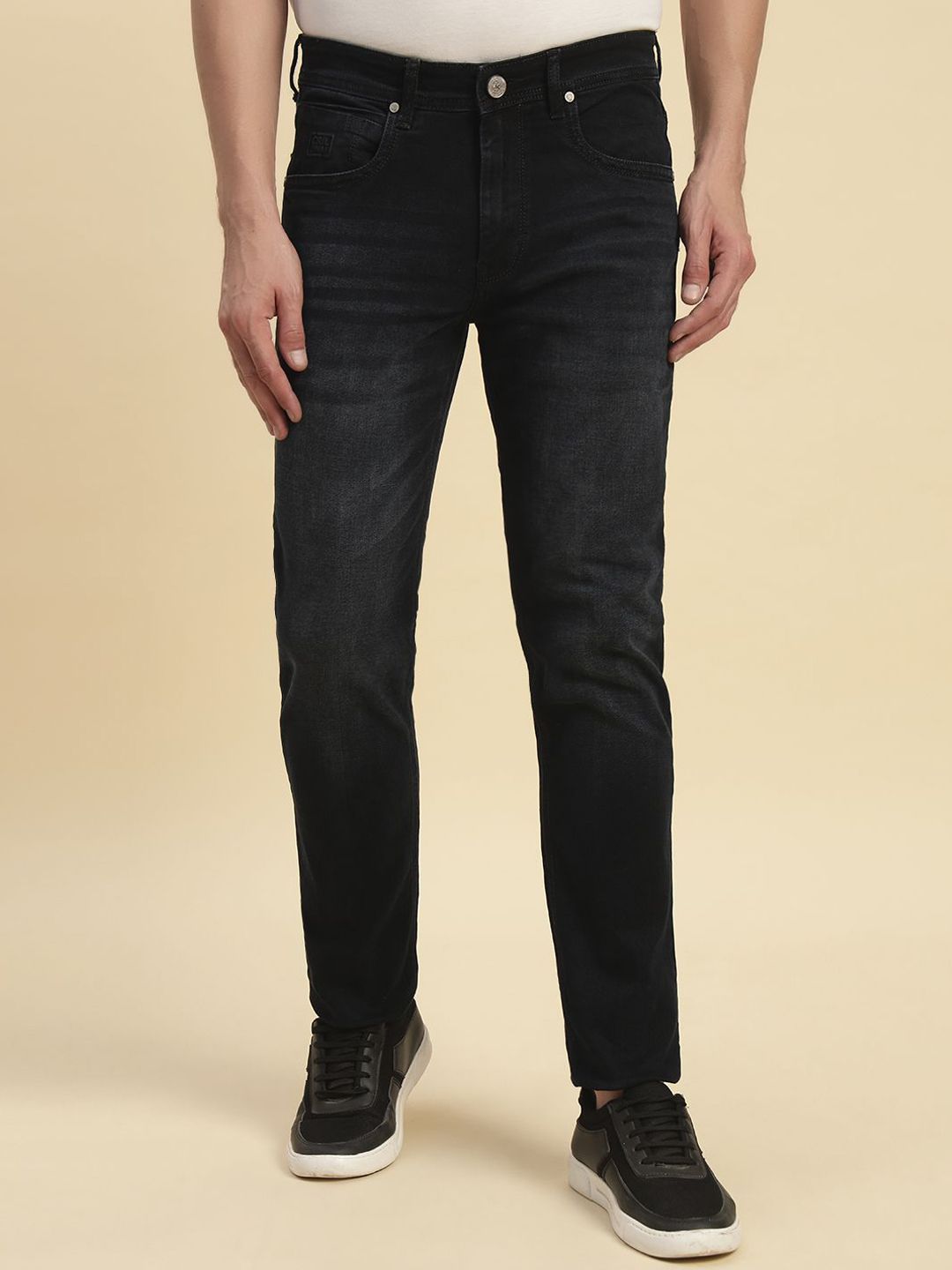 Cantabil Men Jean Slim Fit Mid-Rise Light Fade Jeans-picture-42