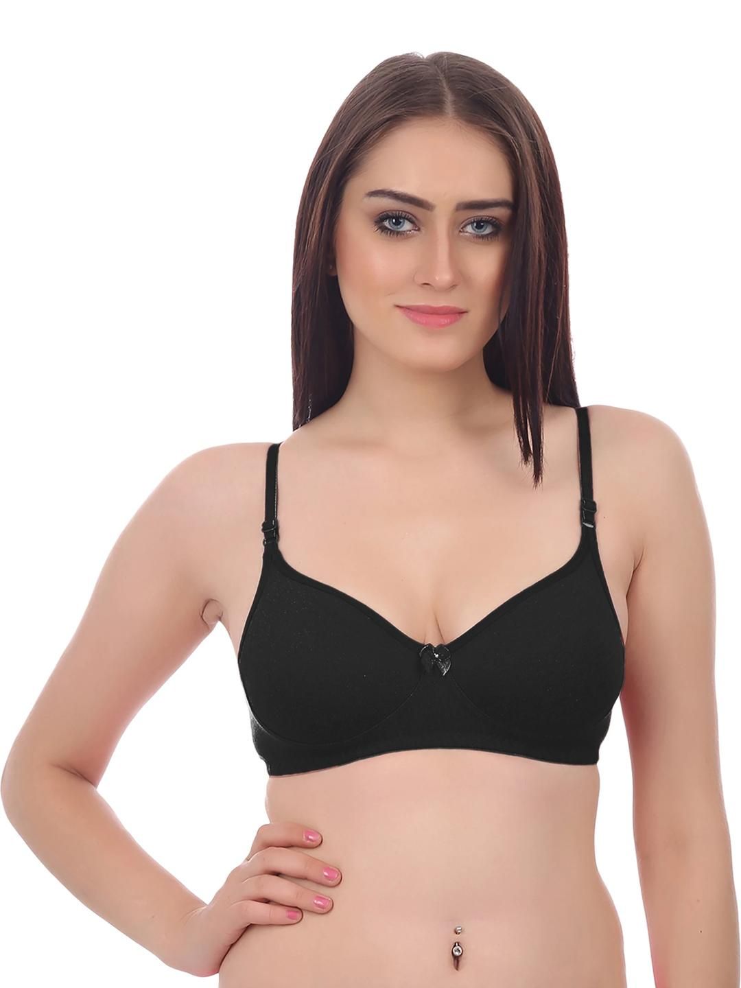 Samvar Black Cotton Non-Wired Non Padded Minimizer Bra-picture-14