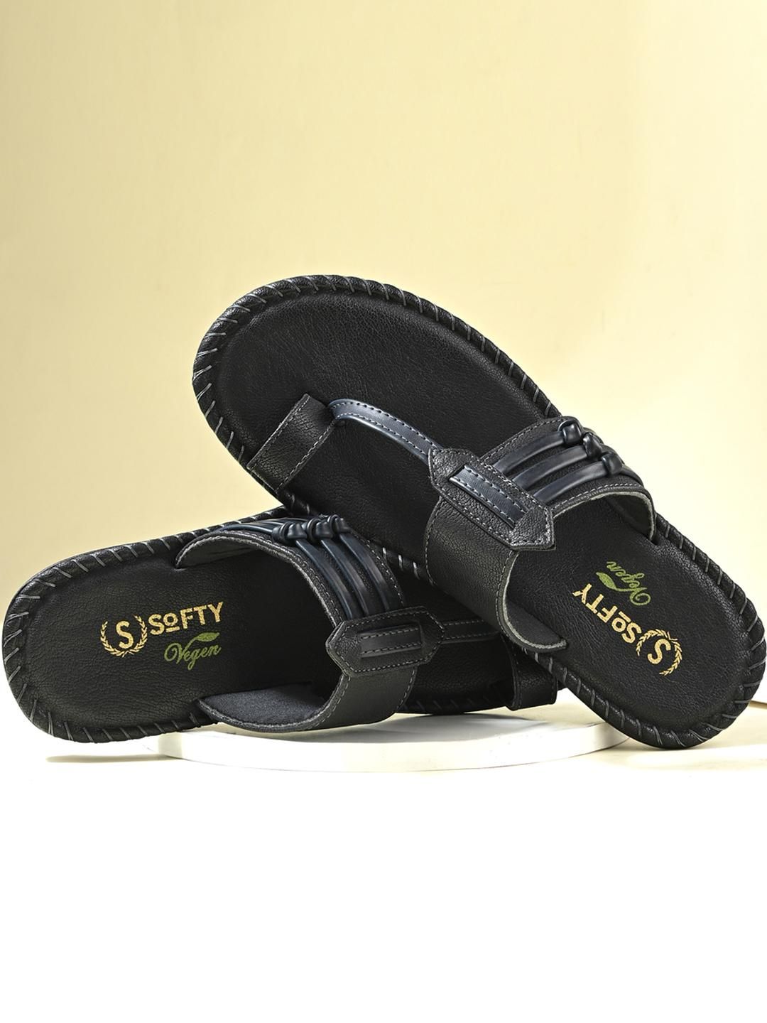 SOFTY VEGEN Men Black Comfort Sandals-picture-22