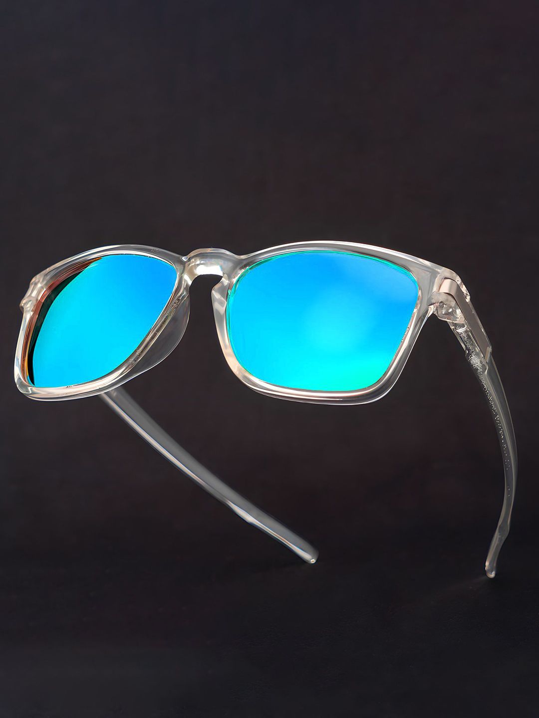 AFERELLE Unisex Blue Square Polarized Sunglasses-image-19