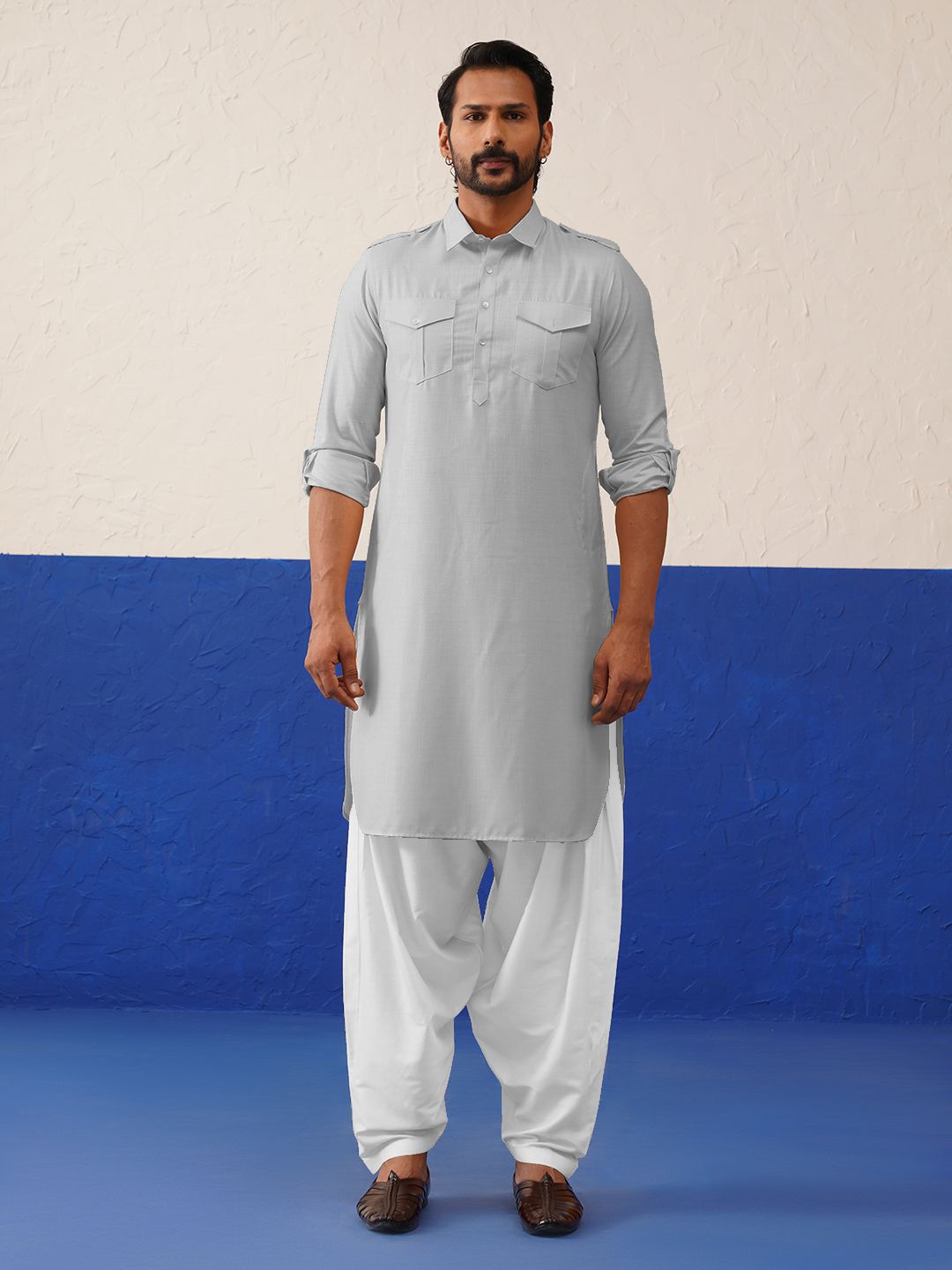 TheEthnic.Co Men Solid Festive Cotton Straight Kurta-picture-19