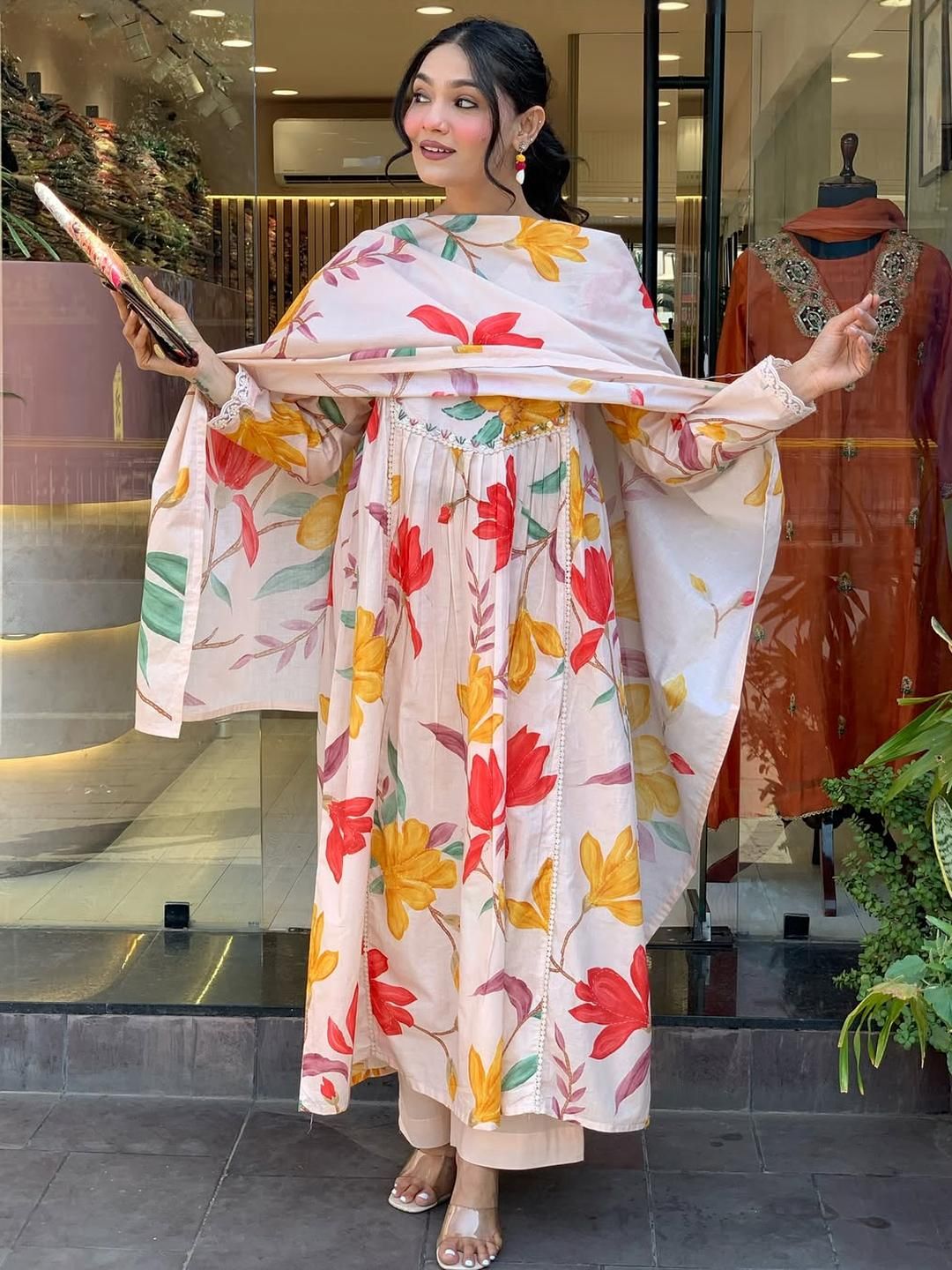 CaniBani Women Printed Pure Cotton Kurta Sets