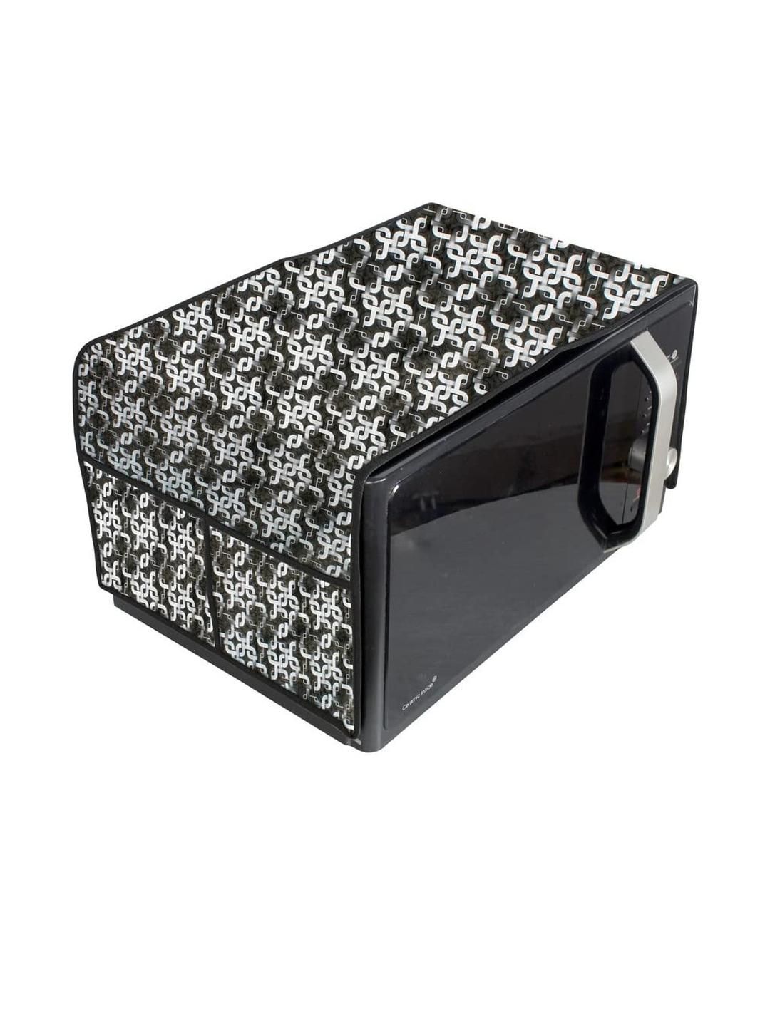 The Furnishing Tree Waterproof & Dustproof PVC Microwave Oven Top Cover with 4 Utility Pockets Trel-picture-16