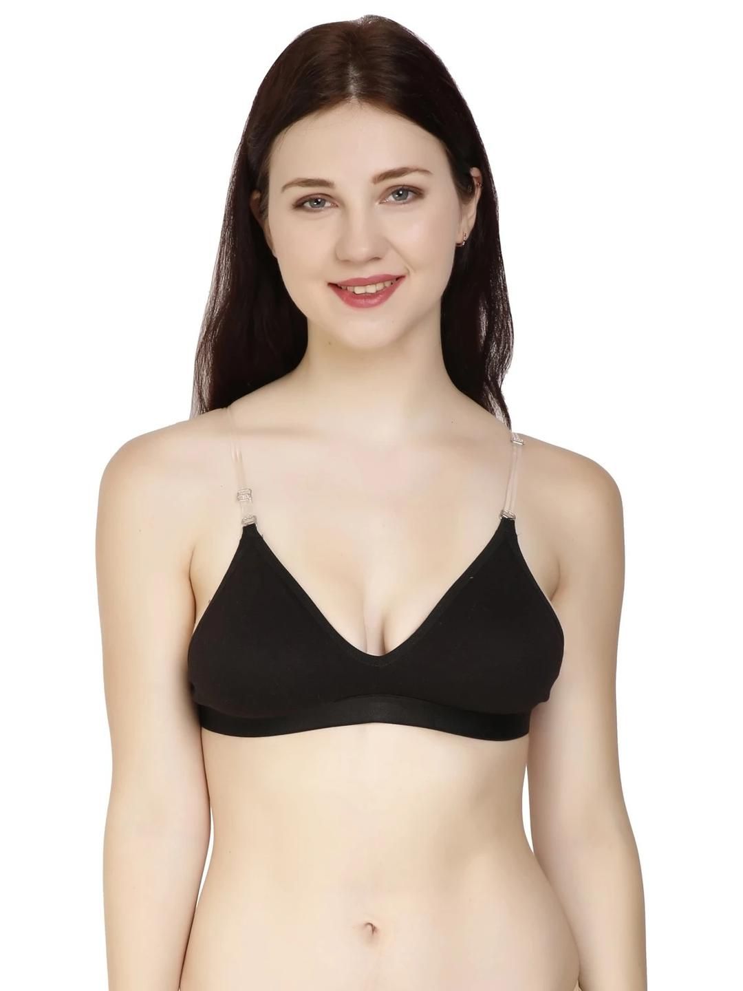 Samvar Black Cotton Non-Wired Non Padded Minimizer Bra-picture-16