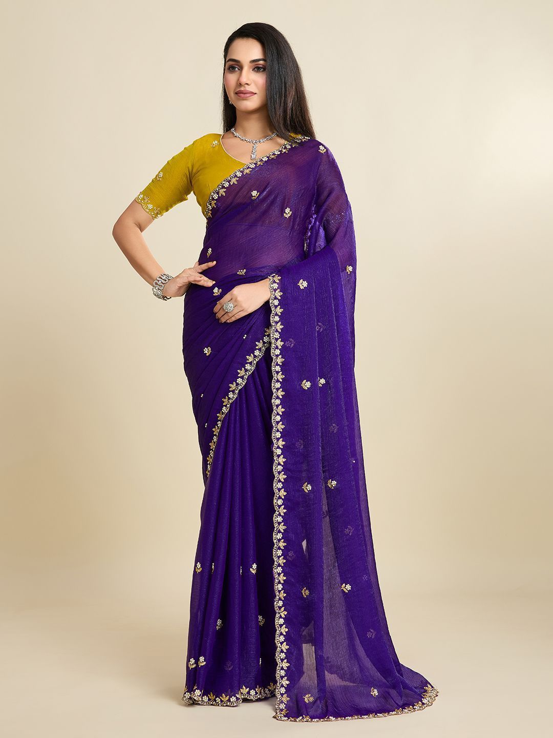 Being Naari Embellished Beads and Stones Saree-picture-14