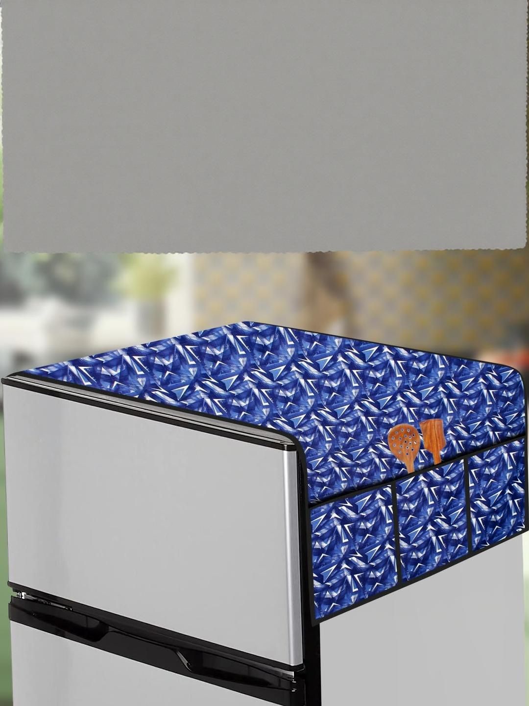 The Furnishing Tree Blue Plastic Refrigerator Cover-picture-29