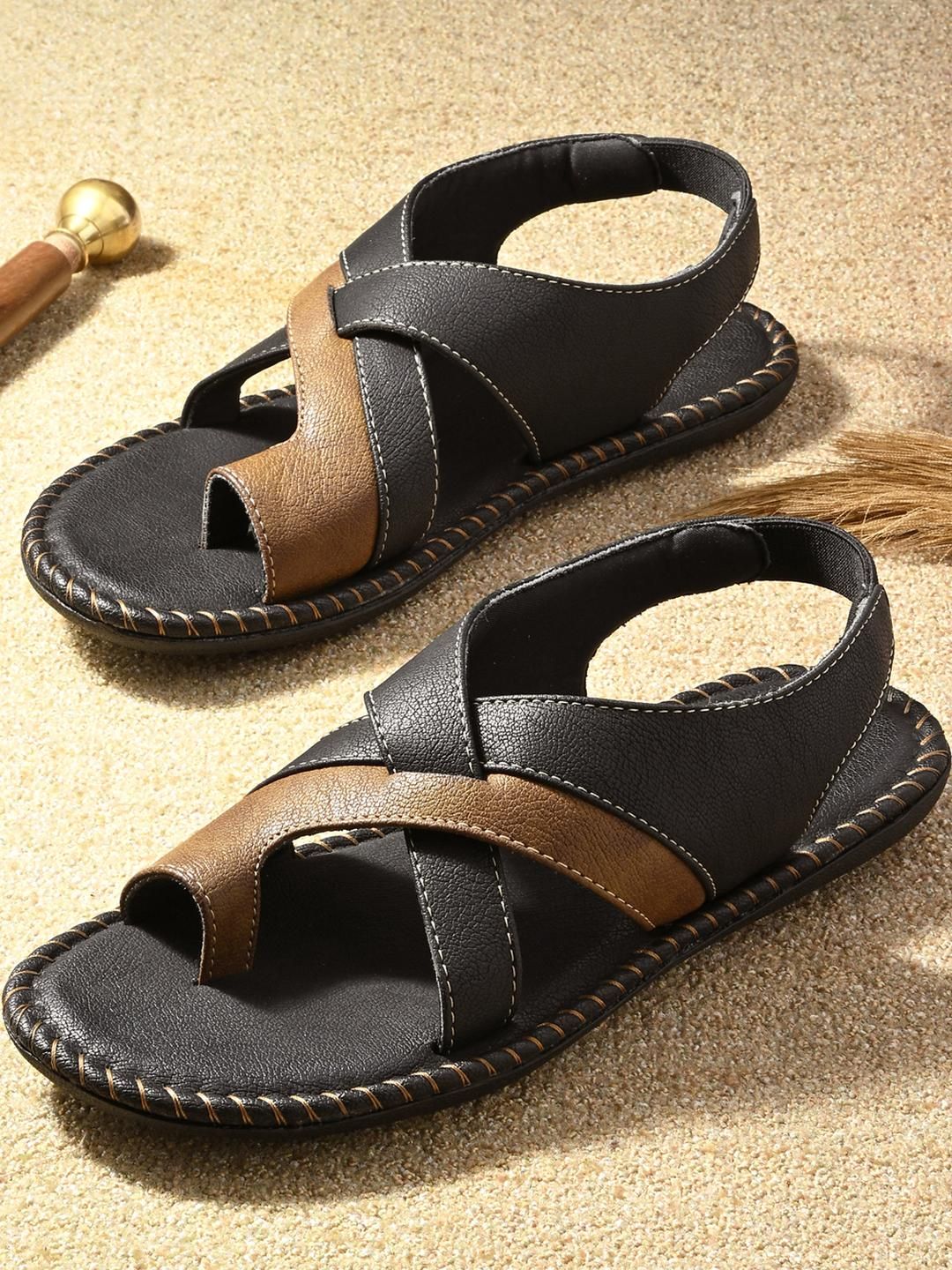 SOFTY VEGEN Men Black Sandals-image-22