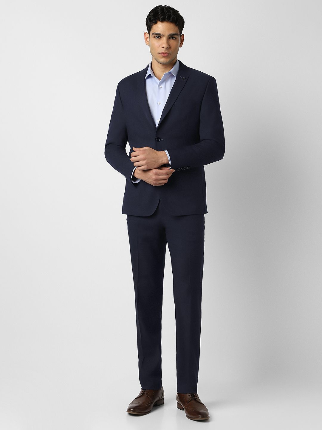 Van Heusen Slim-Fit Single-Breasted Two-Piece Suits-image-48